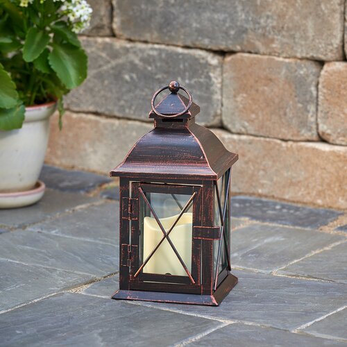 Charlton Home® 975 H Metal Lantern With Candle Included And Reviews Wayfair 2801